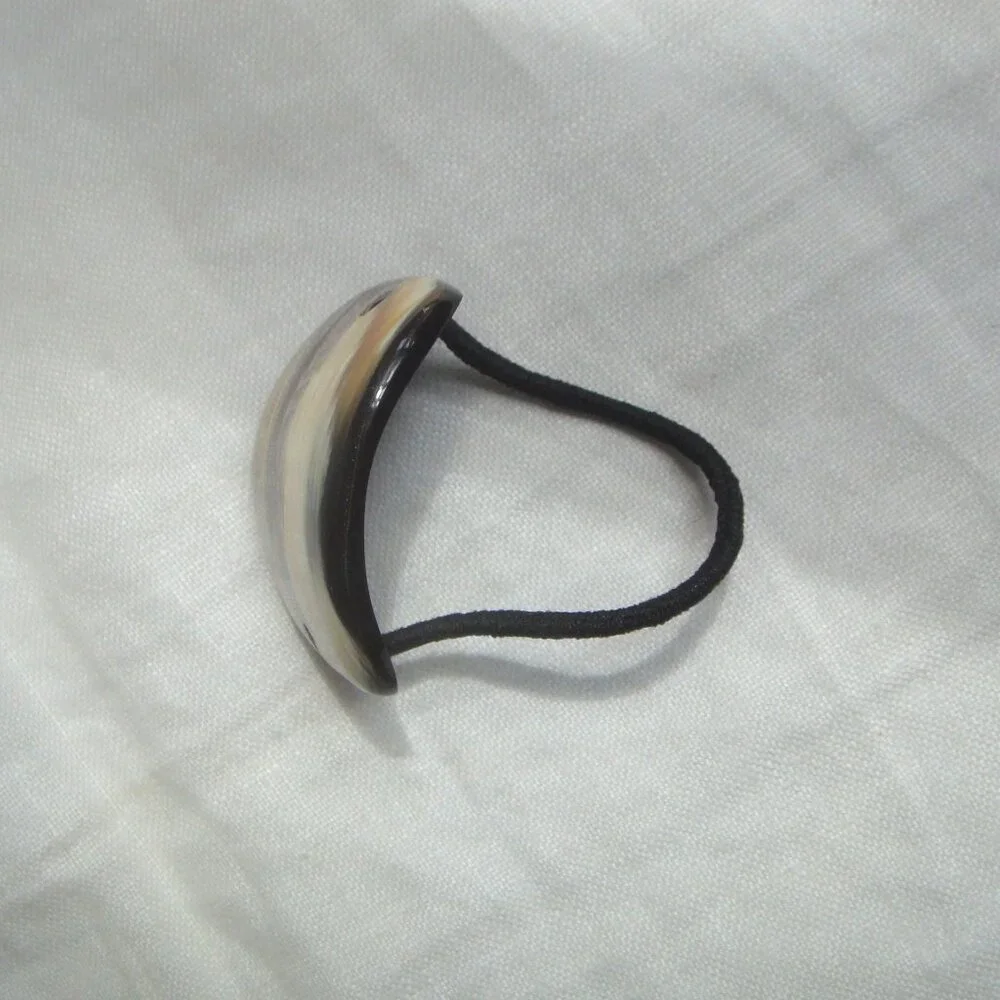 Ponytail Holder Hair Stretchy Faux Shell Wood